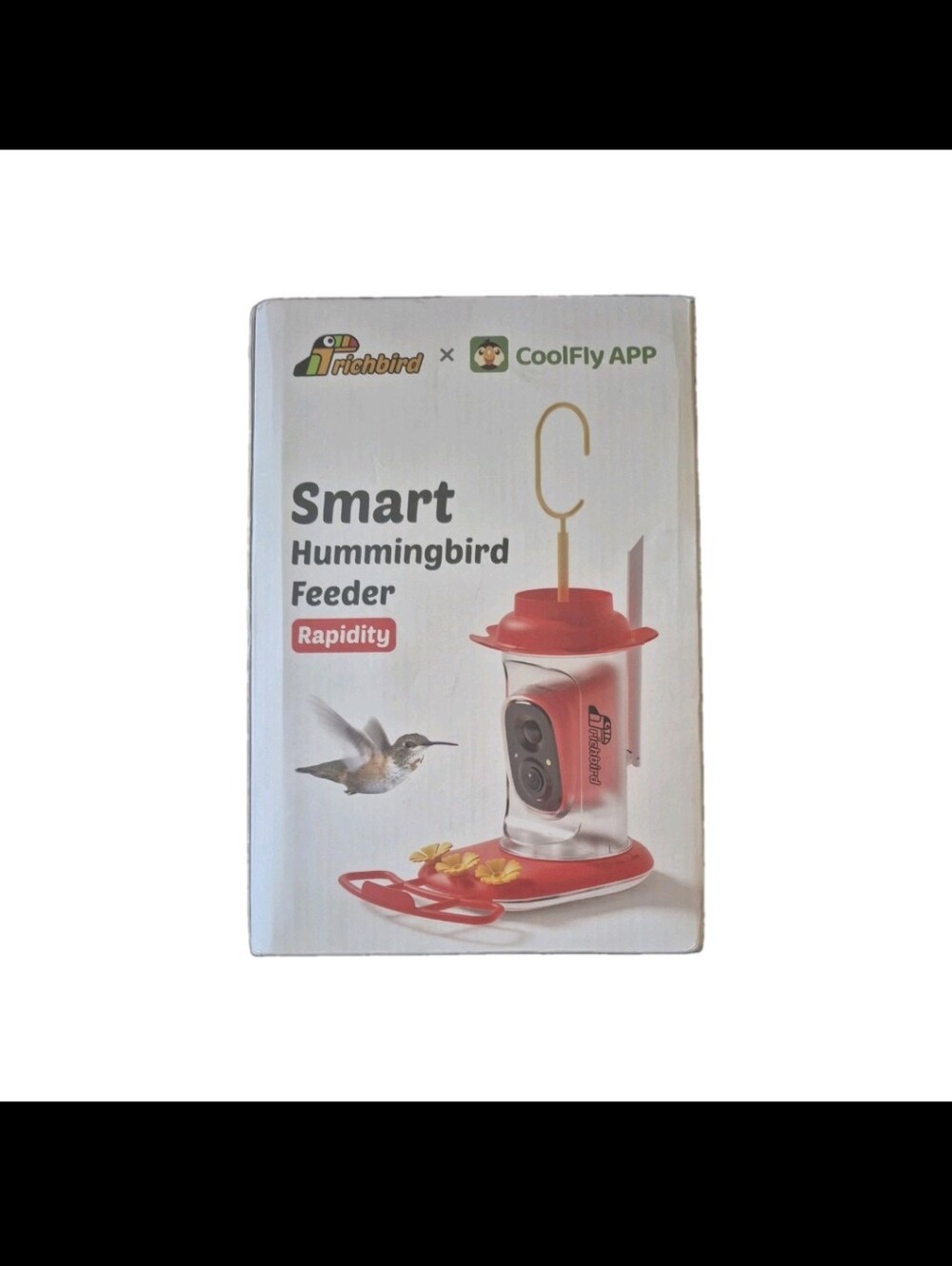 Smart Red Hummingbird Solar Feeder w/ Camera Red Richbird Rapidity CoolFly APP